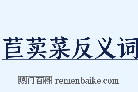 苣荬菜反义词是什么意思的图片